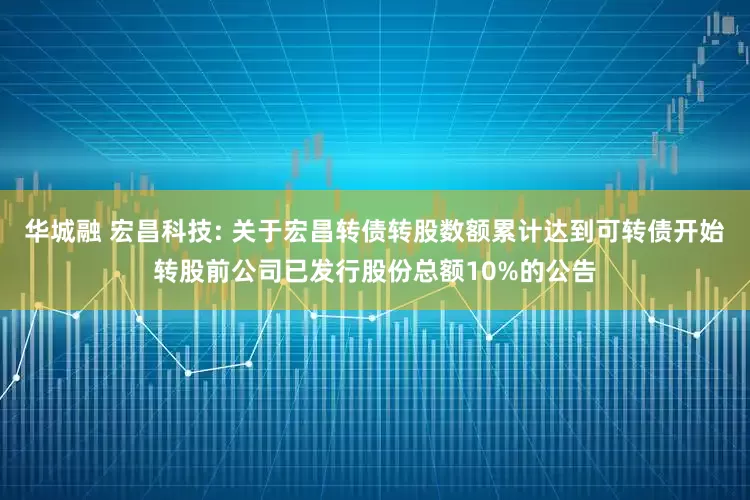 华城融 宏昌科技: 关于宏昌转债转股数额累计达到可转债开始转股前公司已发行股份总额10%的公告