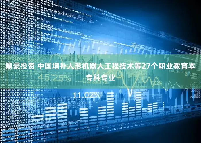 鼎豪投资 中国增补人形机器人工程技术等27个职业教育本专科专业
